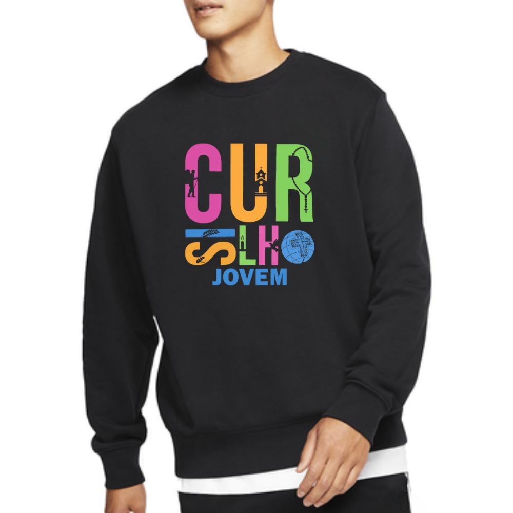 Moletom Careca Preto - Cursilho Jovem